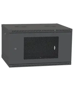 IPCOM 4U 600x450 Шафа телекомунікаційна двері перф (чорна)
