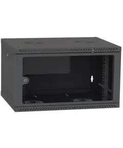 IPCOM 6U 600x450 Шкаф телекоммуникационный двери стекло (черный)