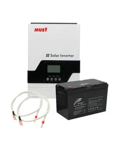 MUST PV18-1012VPM 100Ah Комплект аккумулятор + инвертор, кабели в подарок