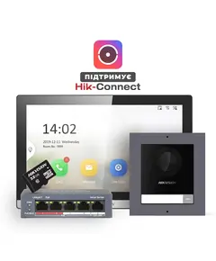 DS-KD8003-IME1(B)+DS-KH6350-TE1+HS-TF Комплект (накладная панель)