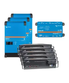 VictronEnergy MultiPlus-II + Ritar R-LFP51.2V100AH Система бесперебойного питания 3 фазы, 12 кВт, 25 кВт●ч