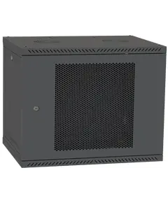 IPCOM 12U 600x600 Шафа телекомунікаційна двері перфорація (чорна)