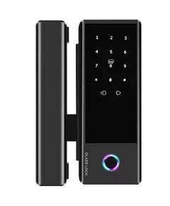 SEVEN LOCK SL-7776BF black Розумний біометричний замок на скляні двері