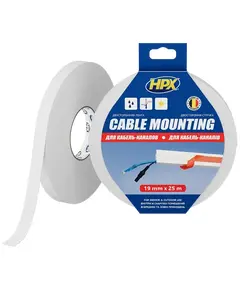 HPX DSW1925 CARPET TAPE 19мм х 25м Лента двухсторонняя для монтажа кабельканалов
