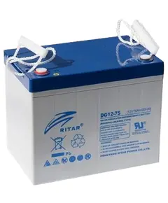 RITAR DG12-75 12V 75Ah Аккумуляторная батарея