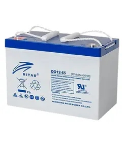 RITAR DG12-65 65A•год 12В гелева Свинцево-кислотна акумуляторна батарея