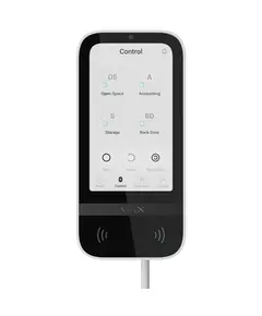 Клавіатура дротова сенсорна Ajax Superior KeyPad TouchScreen white Fibra