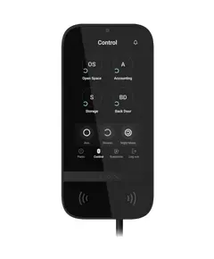 Клавіатура дротова сенсорна Ajax Superior KeyPad TouchScreen black Fibra