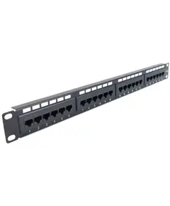 NVC-PN-12/24 CAT5/CAT6 19" 1U 24 порти екранована Патч-панель Hypernet