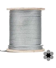 APRO 8мм DIN 3055 (6x7) бухта 100м Трос оцинкованный