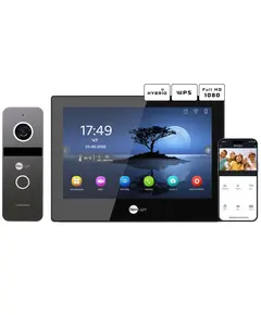 Neolight ALPHA Hybrid Black + SOLO FHD Graphite Комплект відеодомофону