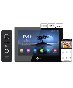 Neolight ALPHA Hybrid Black + PRIME FHD Black з кутком Комплект відеодомофону