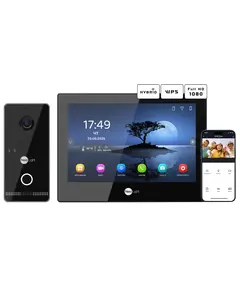 Neolight ALPHA Hybrid Black + OPTIMA IPW Black Комплект відеодомофону