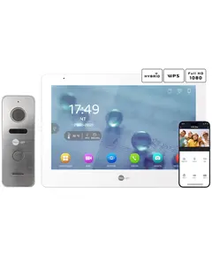 Neolight MEZZO Hybrid + PRIME FHD Silver с уголком Комплект видеодомофона