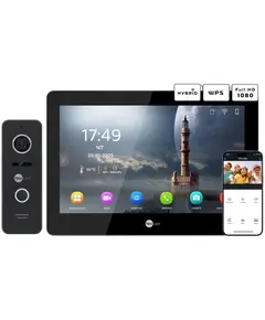 Neolight MEZZO Hybrid Black + PRIME FHD Black с уголком Комплект видеодомофона