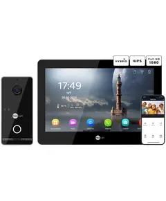 Neolight MEZZO Hybrid Black + OPTIMA IPW Black Комплект видеодомофона