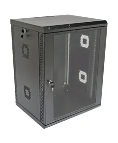 19"15U, 600х600х773 акриловое стекло, черная Шкаф