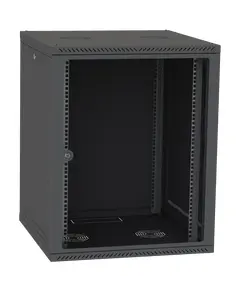 IPCOM СН-18U 600х600 Шкаф телекоммуникационный двери стекло (черный)