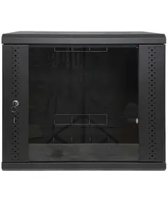 EServer 9U 600х500х503 стекло, черная Шкаф