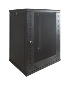 EServer 12U 600х600х637 стекло, черная Шкаф