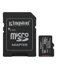 Kingston microSD 256GB C10 UHS-I A1 V10 R150MB/s + SD Карта памяти