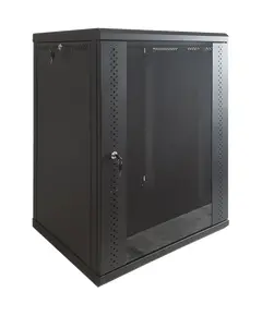EServer 12U 600х350х637 стекло, черная Шкаф