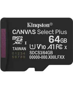 Kingston microSD64GB C10 UHS-I A1 V10 R100MB/s Карта памяти