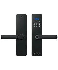 SEVEN LOCK SL-7740BF black (врізна частина 5050) Умный дверной биометрический замок