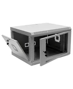 19" 6U, 600х500х373 мм акриловое стекло серая Шафа