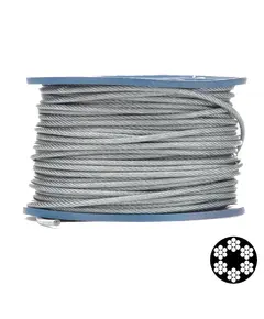 APRO 8 мм (6+2) DIN 3055 (6х7 + FC) 100 м Трос в ПВХ оболочке