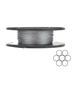 APRO 1мм DIN 3052 (1x7) бухта 200м Трос оцинкованный