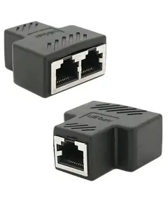 RJ45 8P8C мама / 2x мама Q100 Соединитель экранированный