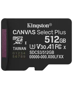 MicroSDXC 512GB UHS-I Class 10 Kingston Canvas Select Plus R150MB/s (SDCS3/512GBSP) Модуль флэш-памяти