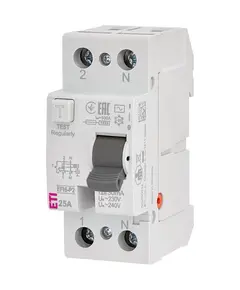 ЕТІ 2р EFI6-P2 25/0,03 тип AC (6kA) Реле диференційне (ПЗВ)