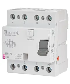 ЕТІ 4р EFI6-P4 25/0,03 тип AC (6kA) Реле диференційне (ПЗВ)
