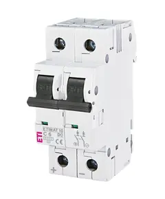 ЕТІ ETIMAT 10 DC 2p C 6A (6 kA) Автоматичний вимикач