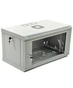 19" 6U, 600x400x373мм акрилове скло, сіра Шафа