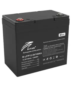 Ritar R-LFP12.8V100AH-MINI LiFePo4 12 В 100 A•год Літієва акумуляторна батарея