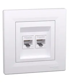 Schneider Electric Asfora EPH4800121 RJ45 кат.6е UTP Розетка комп'ютерна одинарна