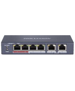 Hikvision DS-3E0106P-E/M POE Коммутатор 4 порта неуправляемый