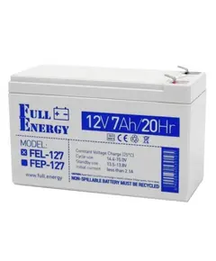 Full Energy FEL-127 7А•ч 12В гелевая Свинцово-кислотная аккумуляторная батарея
