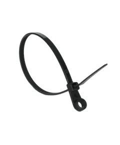 Стяжка Ziplex кабельна з кільцем 4,2х220 чорна (100шт)