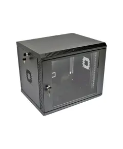 9U Шафа 19" , 600х500х507 мм (Ш*Г*В), акрилове скло, чорна