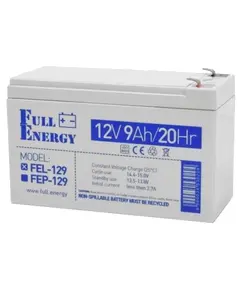 Full Energy FEL-129 9А•ч 12В гелевая Свинцово-кислотная аккумуляторная батарея