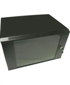 Hypernet WMNC66-9U-FLAT-AC-BLACK Шафа комутаційна настінна 9U 600x600 розбірна