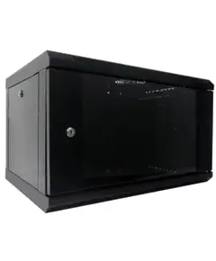 Hypernet WMNC-6U-FLAT-AC-BLACK Шафа коммутаційна настінна 6U 600x450 розбірна