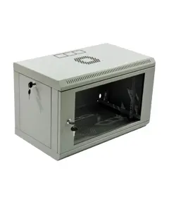 19" 6U Шкаф, 600x350x373мм (Ш*Г*В), эконом,акриловое стекло, серый