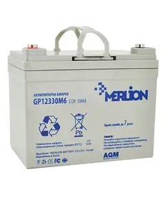 MERLION AGM GP12330M6 12 V 33 Ah Аккумуляторная батарея