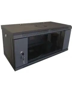 Hypernet WMNC-350-4U-FLAT-BLACK Шафа коммутаційна настінна розбірна чорна