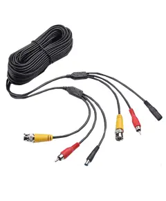 NC + DC + AV 10m Патчкорд комбинированный коаксиальный + питание + звук, черный